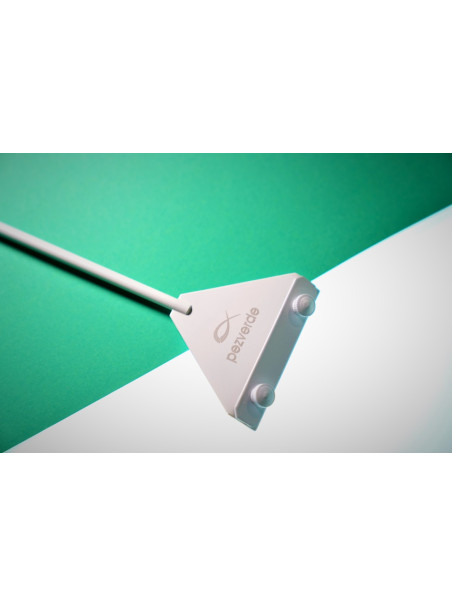 Rasqueta Blanca PezVerde 39cm. Acero Inox.