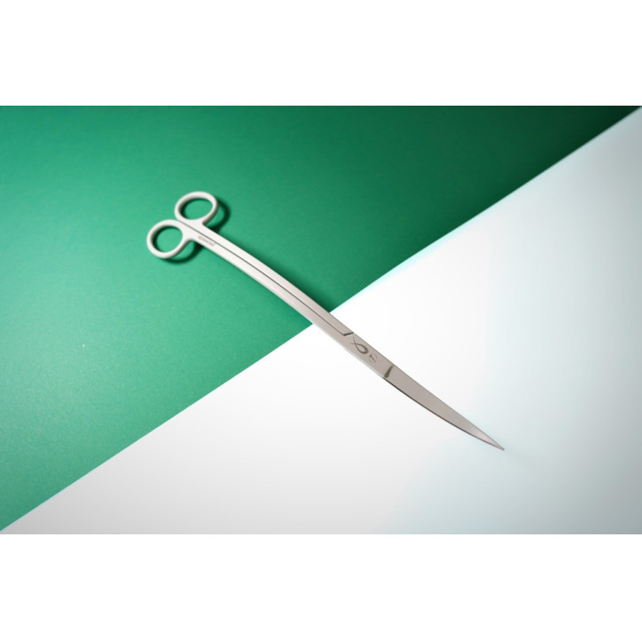 Tijeras Doble Curva Blancas PezVerde 24cm Acero