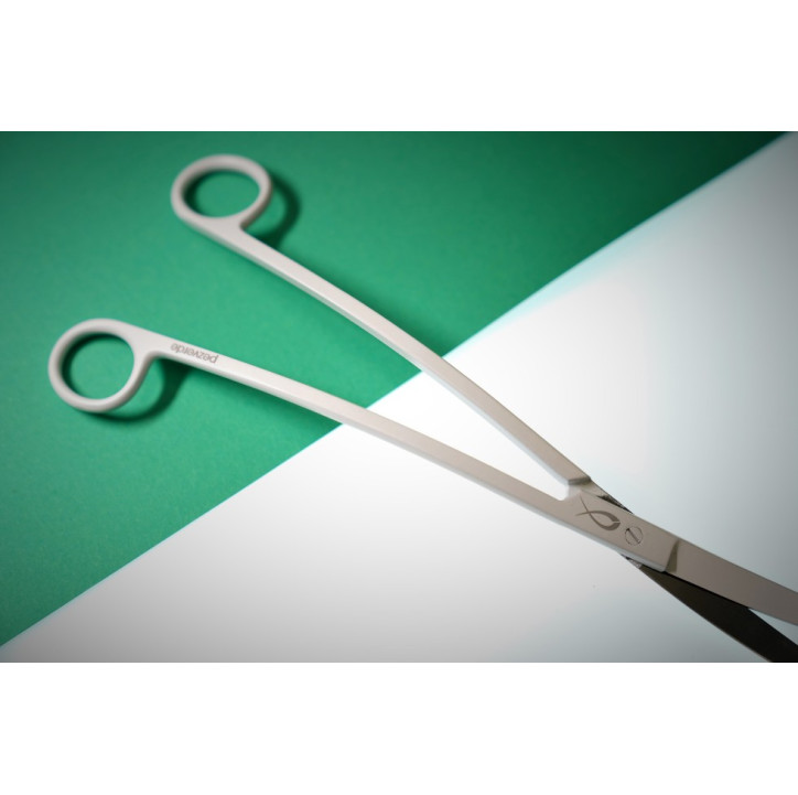Tijeras Doble Curva Blancas PezVerde 24cm Acero