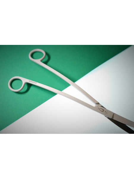 Tijeras Doble Curva Blancas PezVerde 24cm Acero