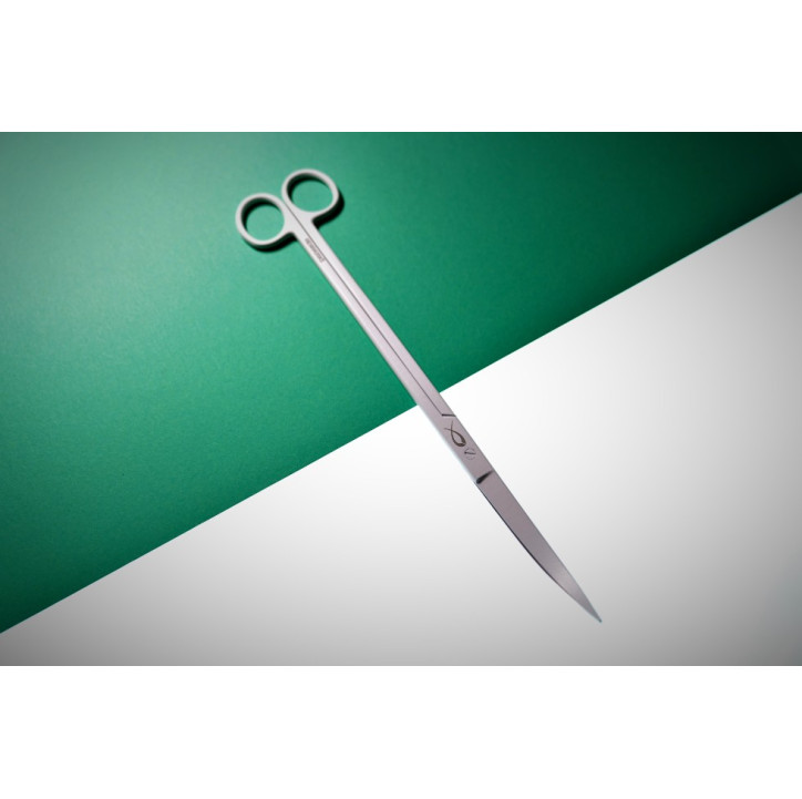 Tijeras Curvas Blancas PezVerde 25cm Acero Inox