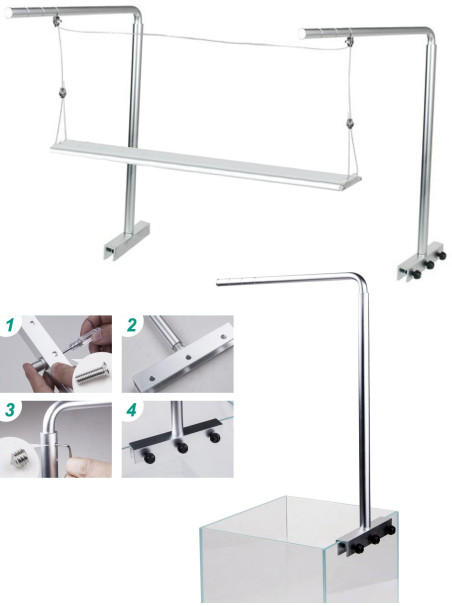 Soporte de Aluminio Chihiros para pantallas colgables