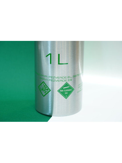 Botella de CO2 PezVerde 1L Aluminio – Recargable y ligera para acuarios plantados