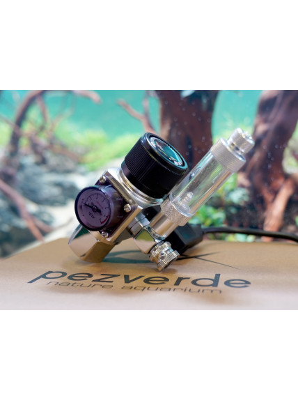 Manorreductor con Solenoide y Cuentaburbujas PezVerde V2.0 – Regulador de CO2 profesional para acuarios plantados