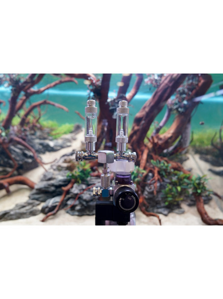 Manoreductor Doble (Dos Salidas) con Solenoide y CuentaBurbujas PezVerde V2.0