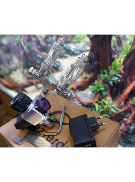 Manoreductor Doble (Dos Salidas) con Solenoide y CuentaBurbujas PezVerde V2.0