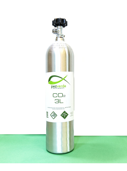 Botella de CO₂ PezVerde 3L Aluminio – Recargable y ligera para acuarios plantados 2