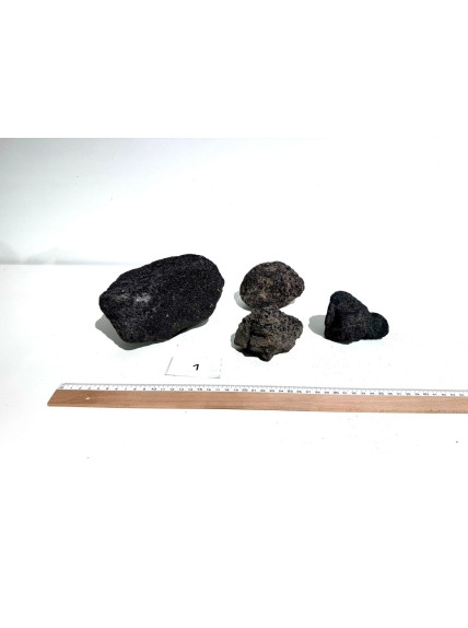Roca Lava Volcanica Negra Seleccionada - Pack número 1 2