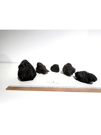 Roca Lava Volcanica Negra Seleccionada - Pack número 3