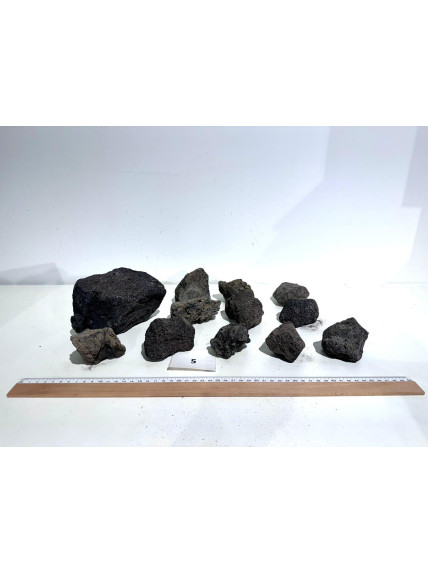 Roca Lava Volcanica Negra Seleccionada - Pack número 5 2