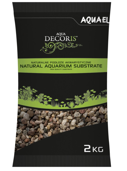 AquaEL Natural Multicolored Gravel 3-5mm (2Kg) – Grava natural para acuarios