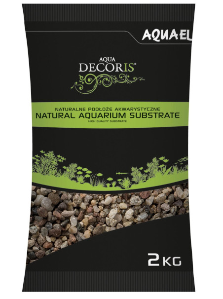 AquaEL Natural Multicolored Gravel 3-5mm (2Kg) – Grava natural para acuarios