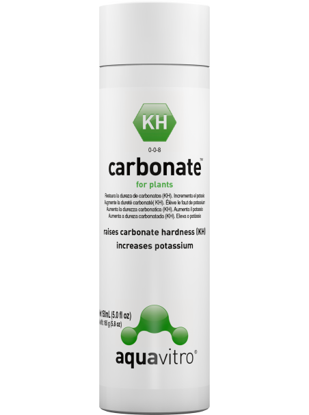 AquaVitro Carbonate 150 mL – Aumenta la dureza de carbonatos (KH) y aporta potasio en acuarios plantados