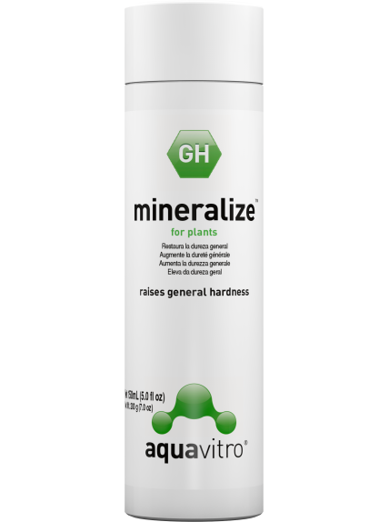 AquaVitro Mineralize 150 mL – Restaura la dureza general (GH) en acuarios plantados