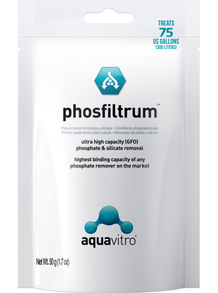 AquaVitro Phosfiltrum 50 g – Reductor de fosfatos y silicatos para acuarios