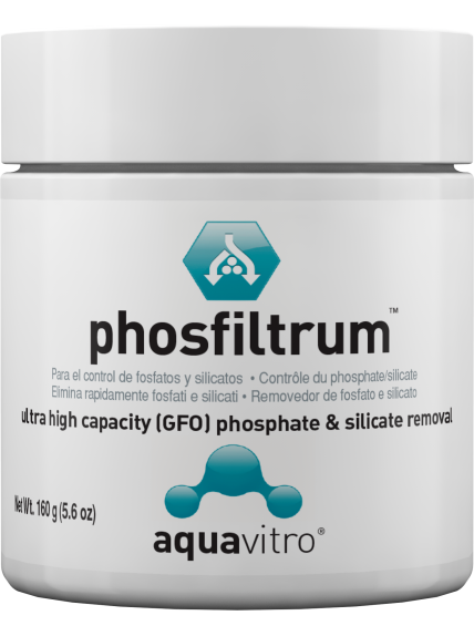 AquaVitro Phosfiltrum 160 g – Reductor de fosfatos y silicatos para acuarios