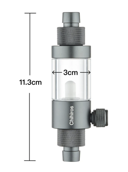 Chihiros Atomizador CO2 Externo M (12/16 mm) – Difusor de CO2 de alta eficiencia para acuarios plantados