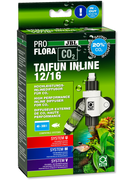 JBL ProFlora CO2 Taifun INLINE 12/16 – Atomizador Externo con Contador de Burbujas