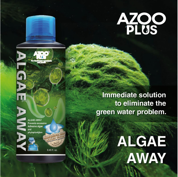 AZOO Algae Away 250mL – Eliminador y preventivo de algas para acuarios