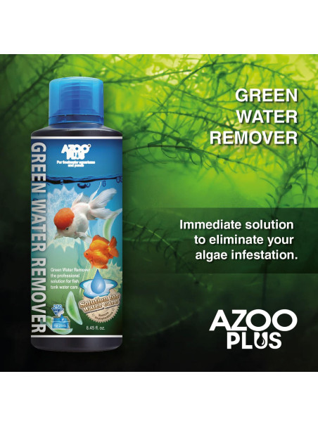AZOO Plus Green Water Remover 120mL – Elimina el agua verde de tu acuario
