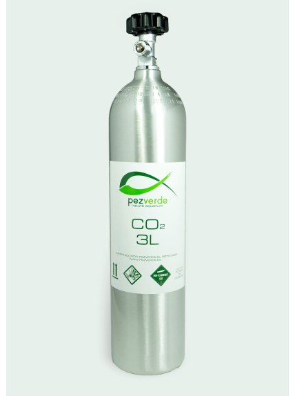 Botella de CO₂ PezVerde 3L Aluminio – Recargable y ligera para acuarios plantados