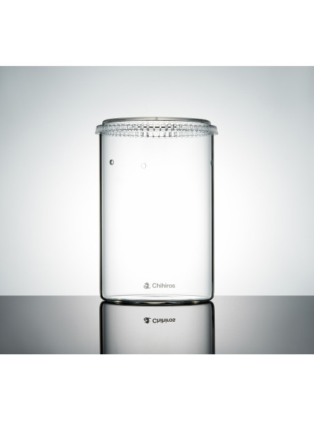 Chihiros Glass Pot DEW L – Recipiente de cristal para Wabi-Kusa y plantas emergidas