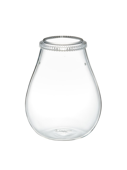 Chihiros Glass Pot DEW Shaped – Recipiente de cristal para Wabi-Kusa y plantas emergidas