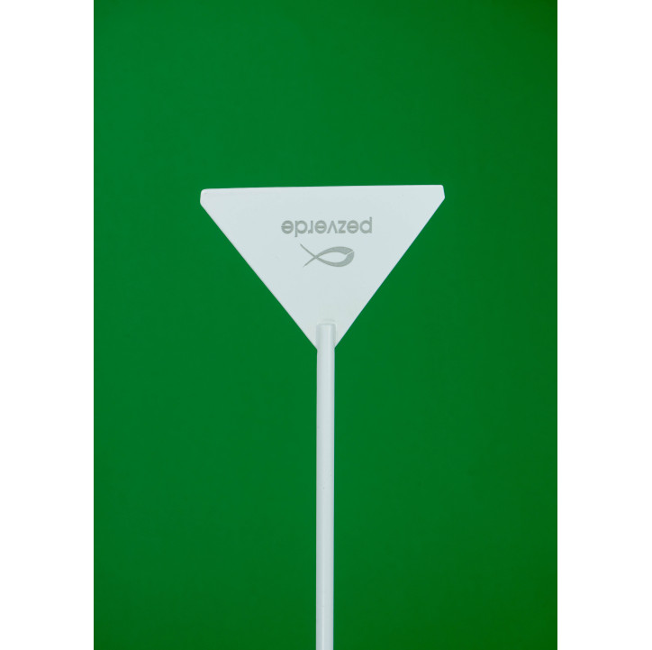 Espatula Blanca PezVerde 31,5cm. Acero Inox.