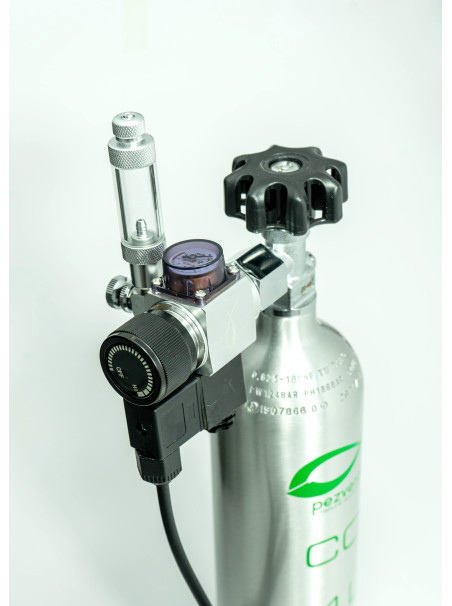 Manorreductor con Solenoide y Cuentaburbujas PezVerde V2.0 – Regulador de CO2 profesional para acuarios plantados