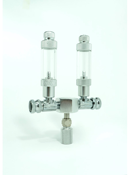 Manorreductor Doble con Solenoide y CuentaBurbujas PezVerde V2.0 – Sistema profesional de CO2 para acuarios plantados