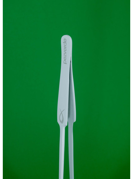 Pinzas Rectas Blancas PezVerde 25cm. Acero Inox 2