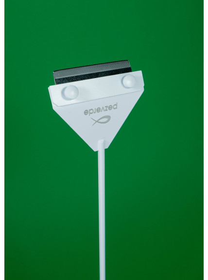 Rasqueta Blanca PezVerde 39cm. Acero Inox.