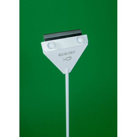 Rasqueta Blanca PezVerde 39cm. Acero Inox.