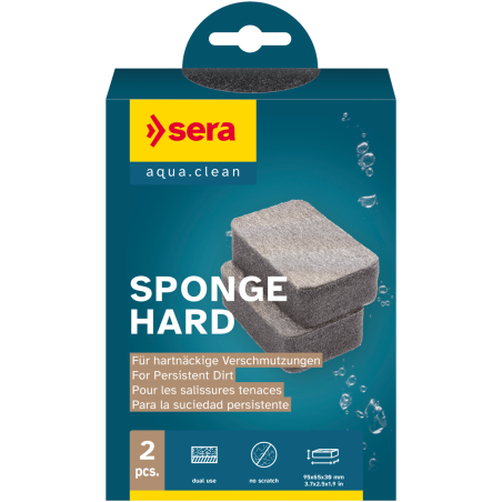 SERA - Sponge Hard - Esponja Dura Gris - Dos Unidades
