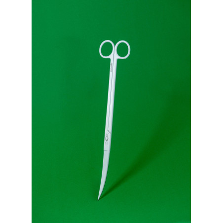 Tijeras Curvas Blancas PezVerde 25cm Acero Inox