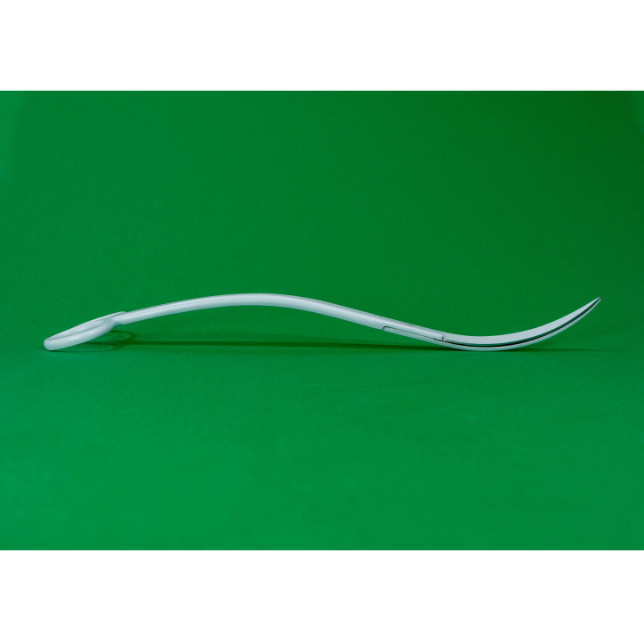 Tijeras Doble Curva Blancas PezVerde 24cm Acero