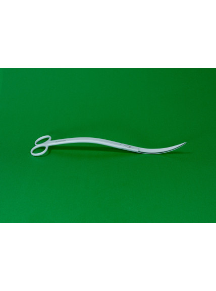 Tijeras Doble Curva Blancas PezVerde 24cm Acero