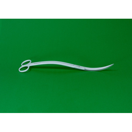 Tijeras Doble Curva Blancas PezVerde 24cm Acero