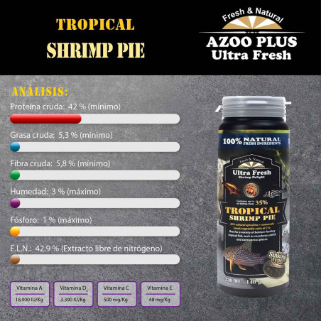 Ultra Fresh Tropical Shrimp pie - 120mL - Corydoras y peces de fondo