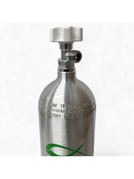 Botella de CO₂ PezVerde 3L Aluminio – Recargable y ligera para acuarios plantados 2