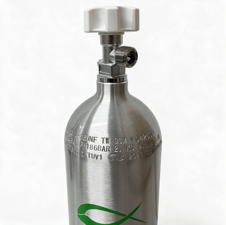 Botella de CO₂ PezVerde 3L Aluminio – Recargable y ligera para acuarios plantados