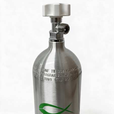 Botella de CO₂ PezVerde 3L Aluminio – Recargable y ligera para acuarios plantados