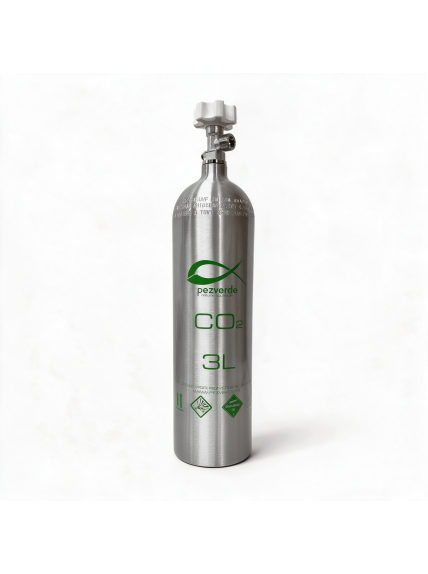 Botella de CO₂ PezVerde 3L Aluminio – Recargable y ligera para acuarios plantados