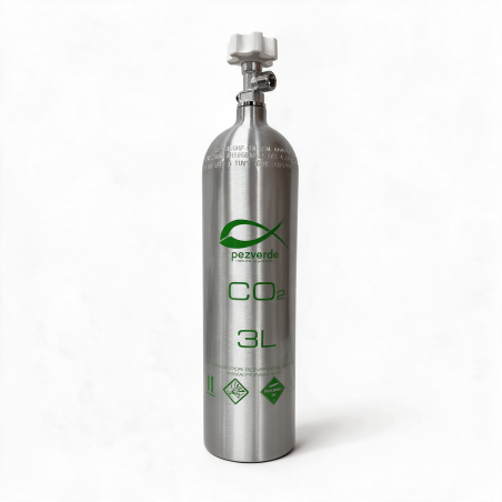 Botella de CO₂ PezVerde 3L Aluminio – Recargable y ligera para acuarios plantados